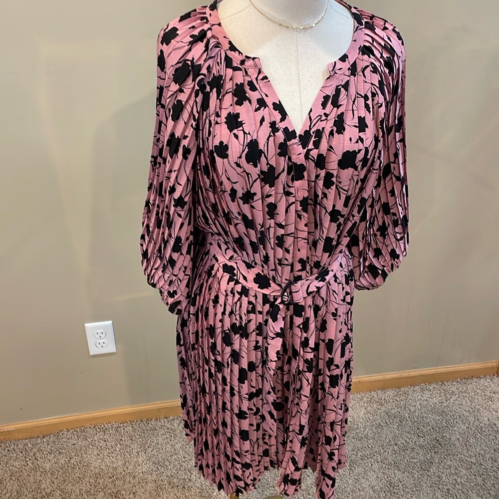 Good Hart Matilda Jane Floral Pleated Puff Sleeve Party Dress- Size Medium